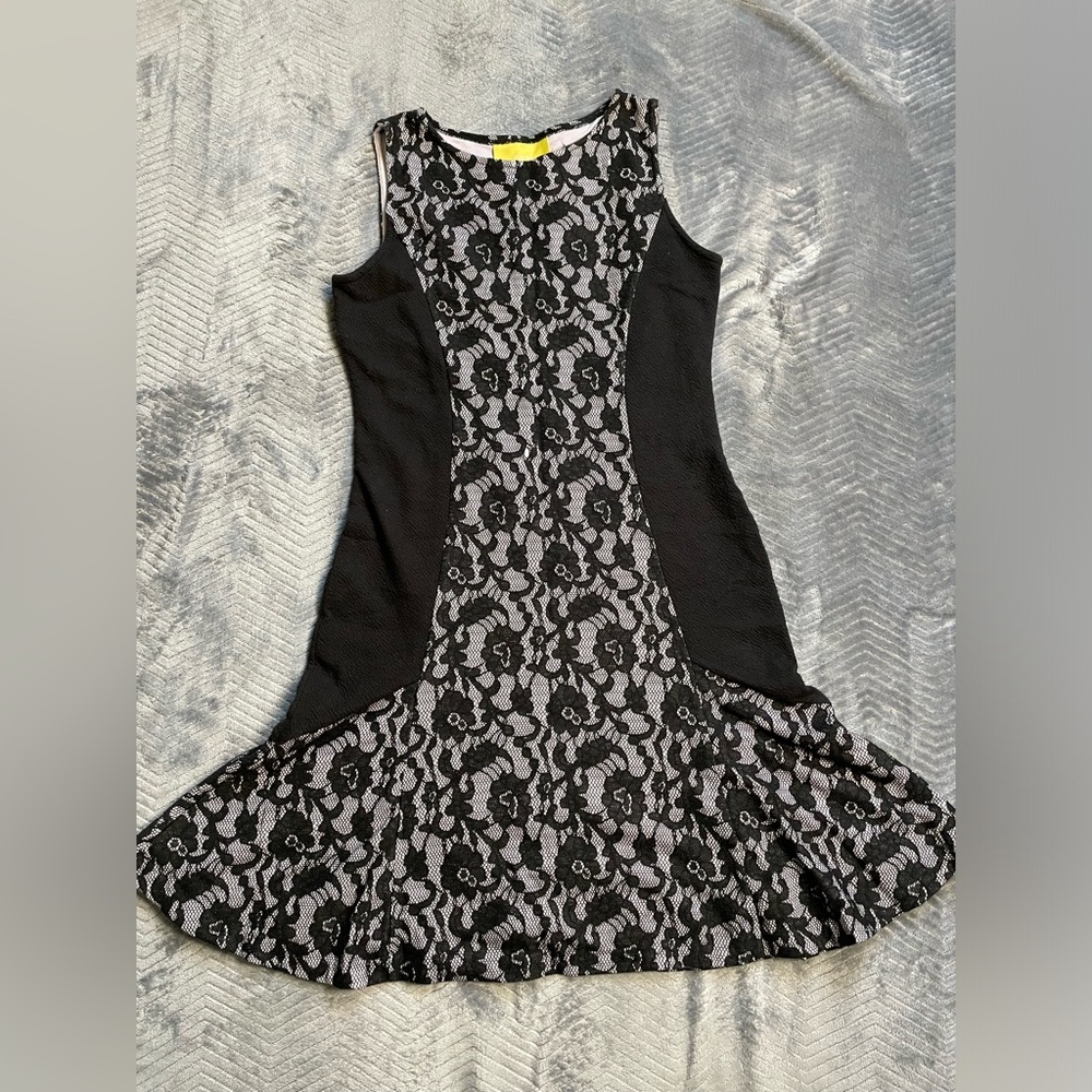 Maeve Anthropologie Sirena Lace Panel Sleeveless Dress Black Medium.